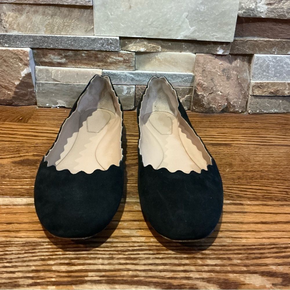 Chloe Scalloped Ballet Flats